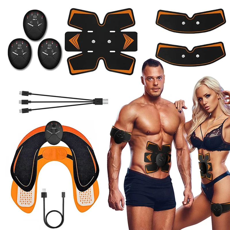 

Abs Stimulator Abdominal Muscle Toner Hip Trainer Training Device Home Fitness Equipment USB Rechargeable Dropshipping