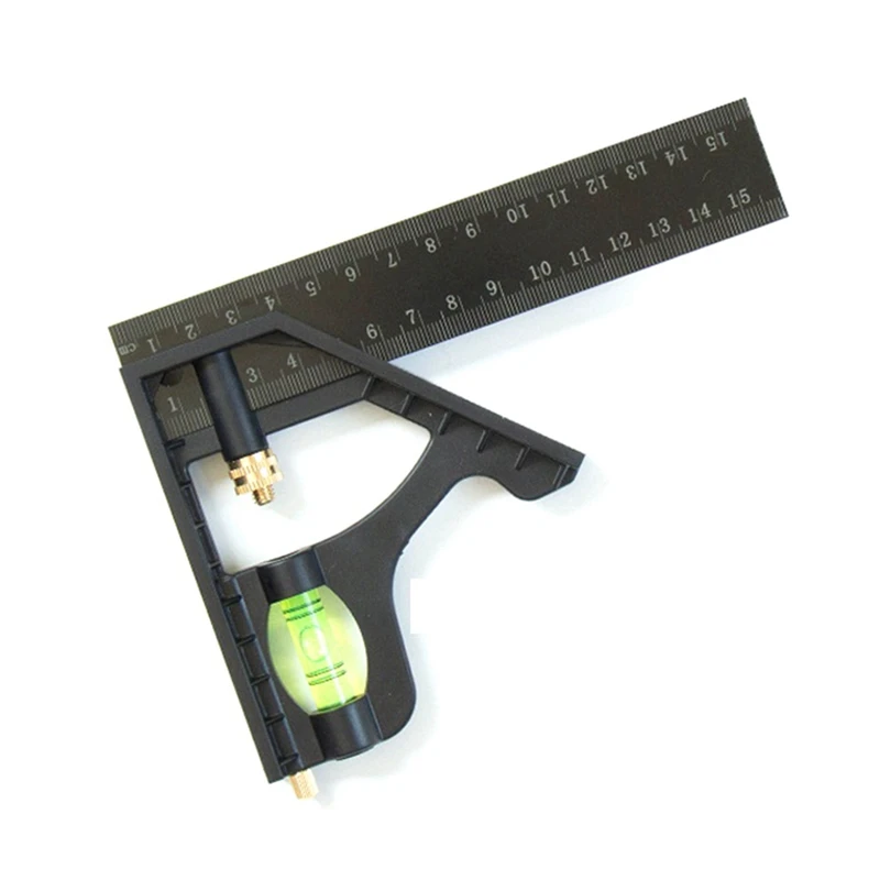 

250mm Multifunctional Combined Square Ruler Movable 45-Degree Right-Angle Crutch Measuring Tool