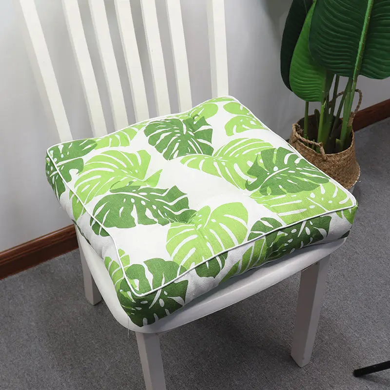 

Small Fresh Style Square Thicken Cotton Linen Chair Cushion Simple All Match Home Decor Cushion Tatami Bay Window Soft Sit Pad