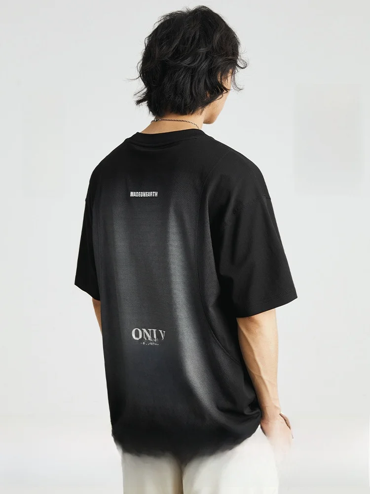 Yizhi Мужская футболка с короткими рукавами и принтом американских карманов