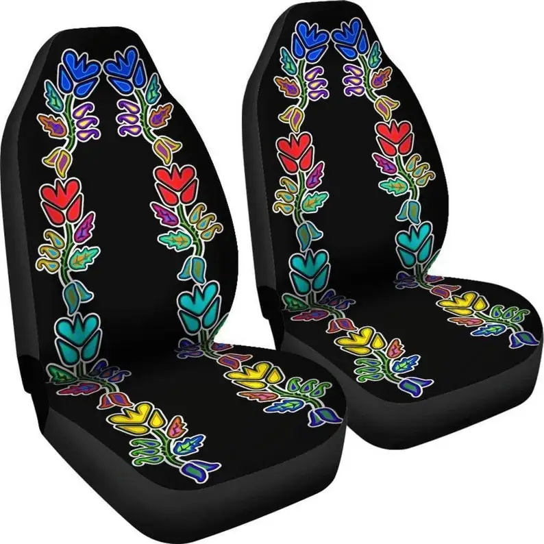 Floral Set Design, Car Seat Covers Pair, 2 Front Seat Covers, Car Seat Protector, Seat Cover for Car, Car Seat Protector, Car