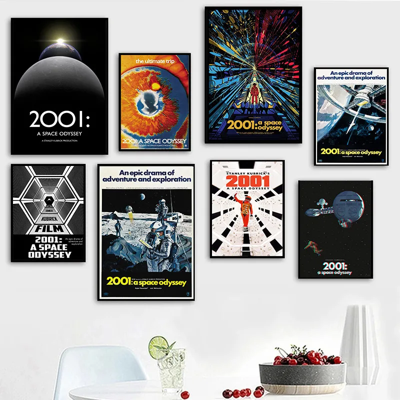 

Science Fiction Adventure Movie 2001 A Space Odyssey Print PVC Poster PP Glue Transparent Waterproof Tear-Off Ready To Paste