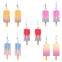 earrings for women cartoon cute candy gradient popsicles 7colors drop earrings funny gift