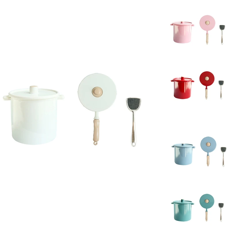 

1:6 Dollhouse Miniature Kitchen Utensils Cooking Ware Mini Pot Boiler Pan Doll House Kitchen Accessories