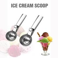 stainless steel ice cream scoop ice cream ball spoon with easy lever round shape for home hotel restaurant