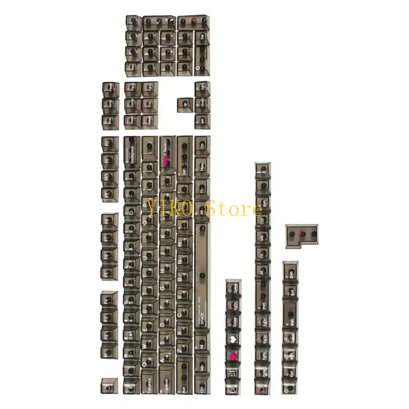 Фото K32C 132Keys Колпачки для ПК с русской хрустальной подсветкой, оригинальный профиль для механических клавиатур Mxes с слоем №3