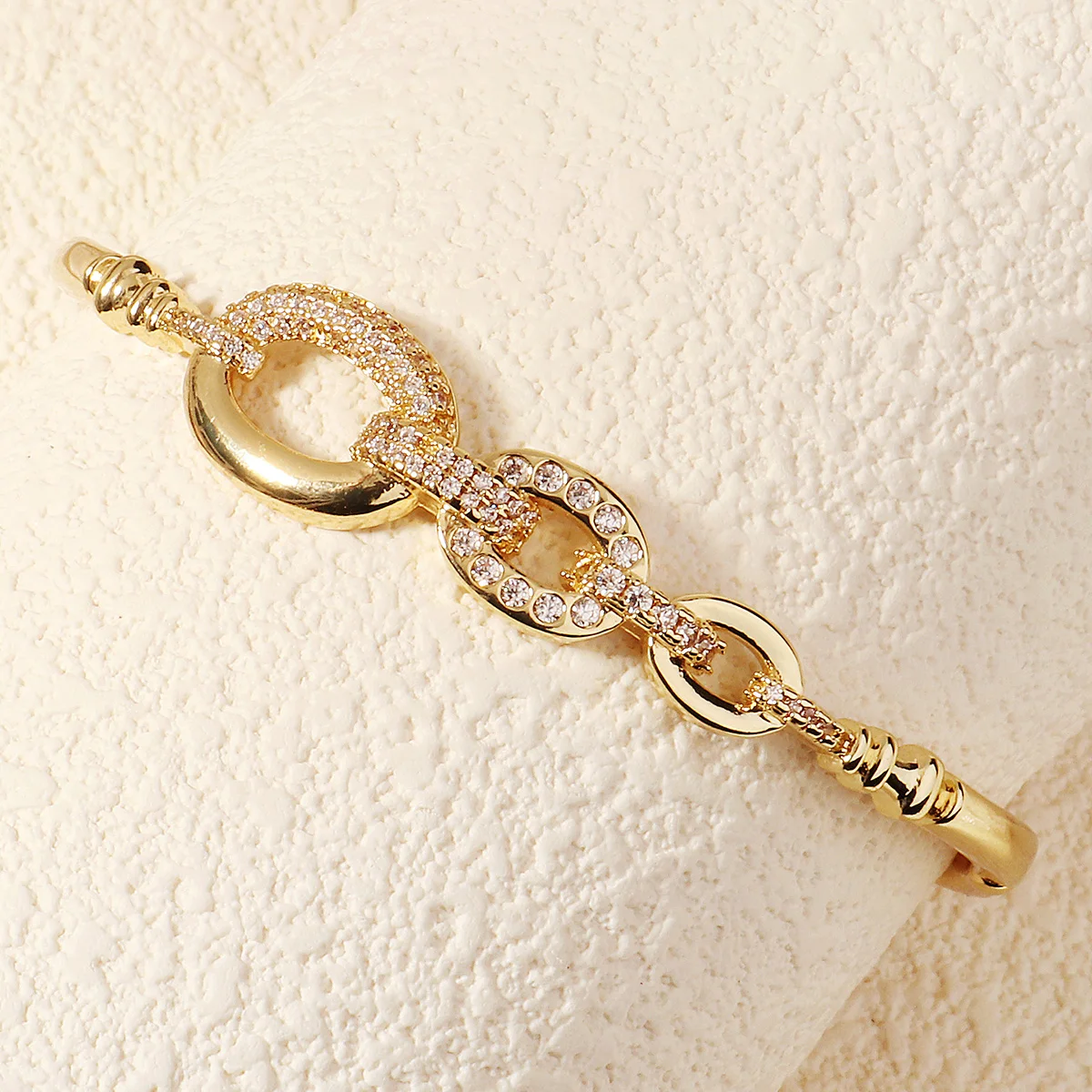 Женский Регулируемый Медный Металлический Браслет-манжета Модный Классический