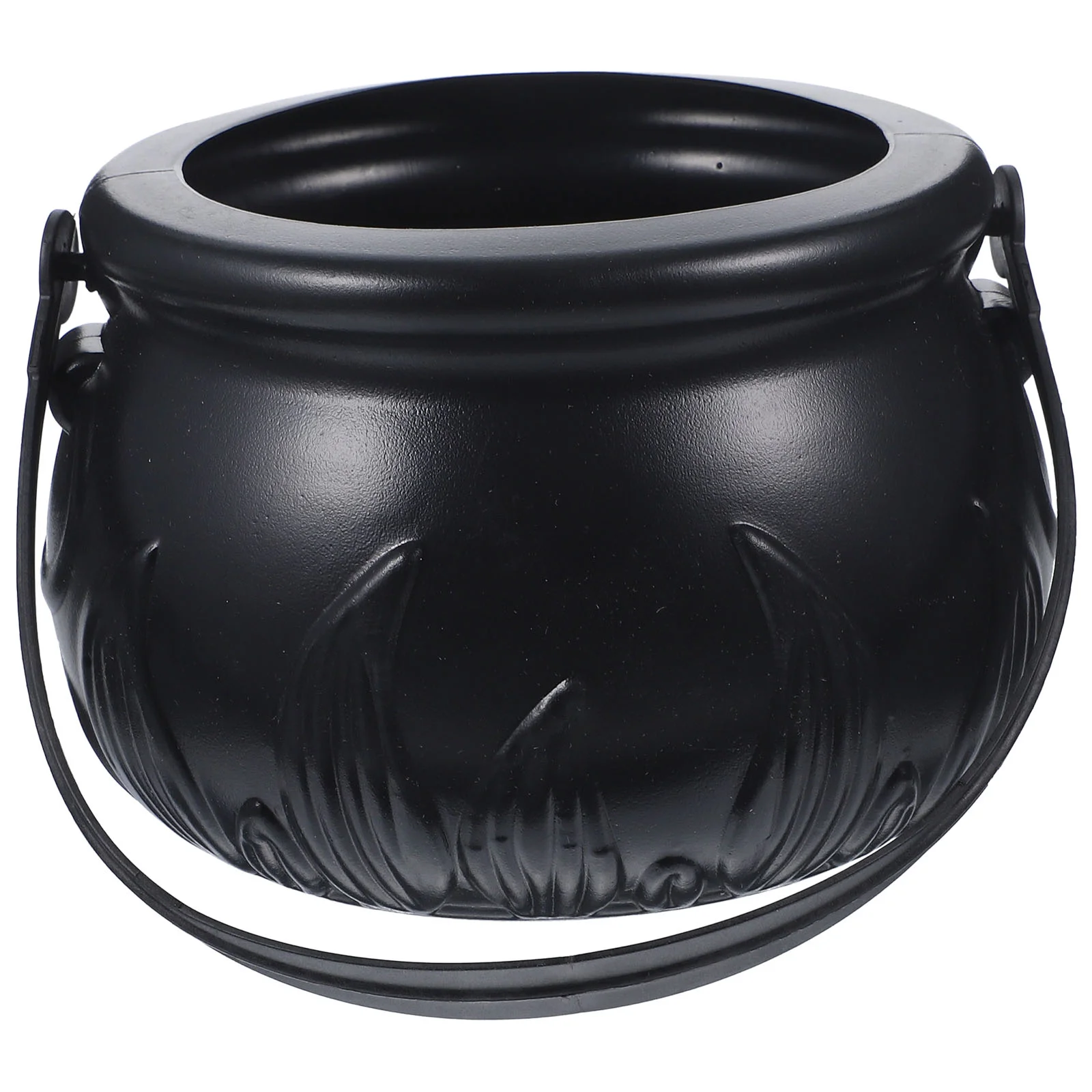 

Candy Cauldron Halloween Bucket Witch Basket Plastic Treat Black Pot Bowl Kettle Trick Pumpkin Holder Or Goodie Photo Costume