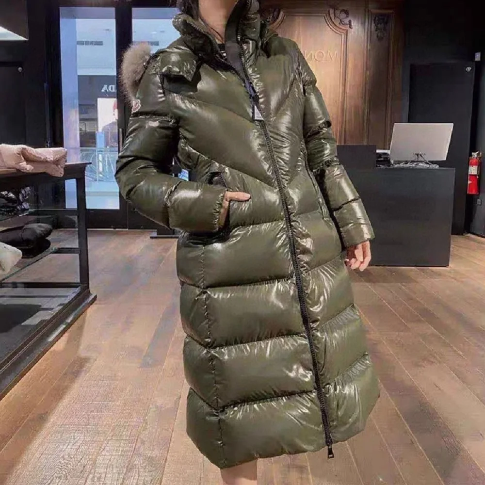 

2022 Женское зимнее пальто с покрытием из искусственной кожи, очень теплая пуховая куртка с капюшоном, новинка, Женская Высококачественная куртка, пальто y2k, одежда с бюстгальтером XL