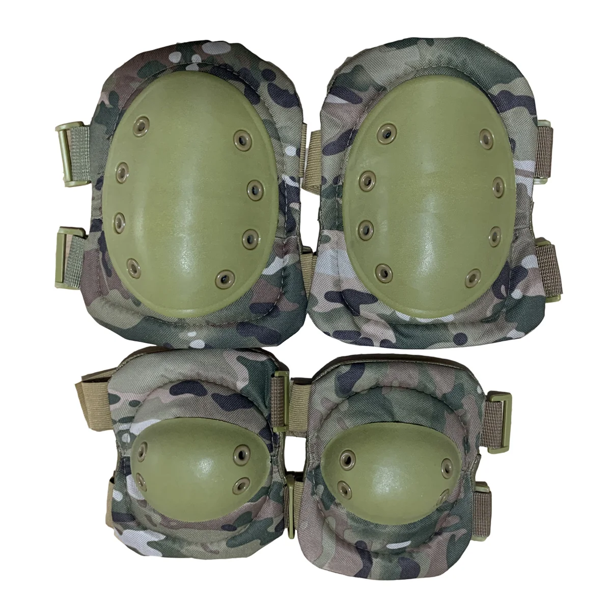 2pcs/set Outdoor Protective Equipment Camouflage Knee Brace Elbow Pads Four-piece Cycling Gear Set Support |