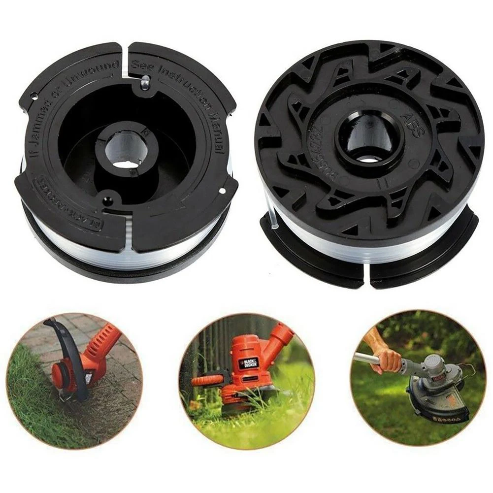 

Trimmer Spool 3 Pack & Cap & Spring Replacement For Black Decker Cap Spring Suitable For Multiple Models Cuts Fast And Wearable