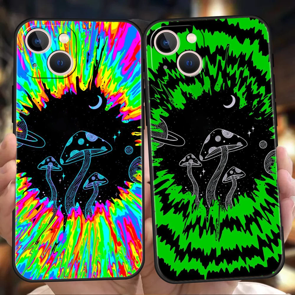 

Mushroom Phone Case Cover for iPhone 14 13 12 11 Pro Max 7 8 Plus XR XS X SE 2020 13 Mini Silicone Soft Fundas Shell Capas Bags