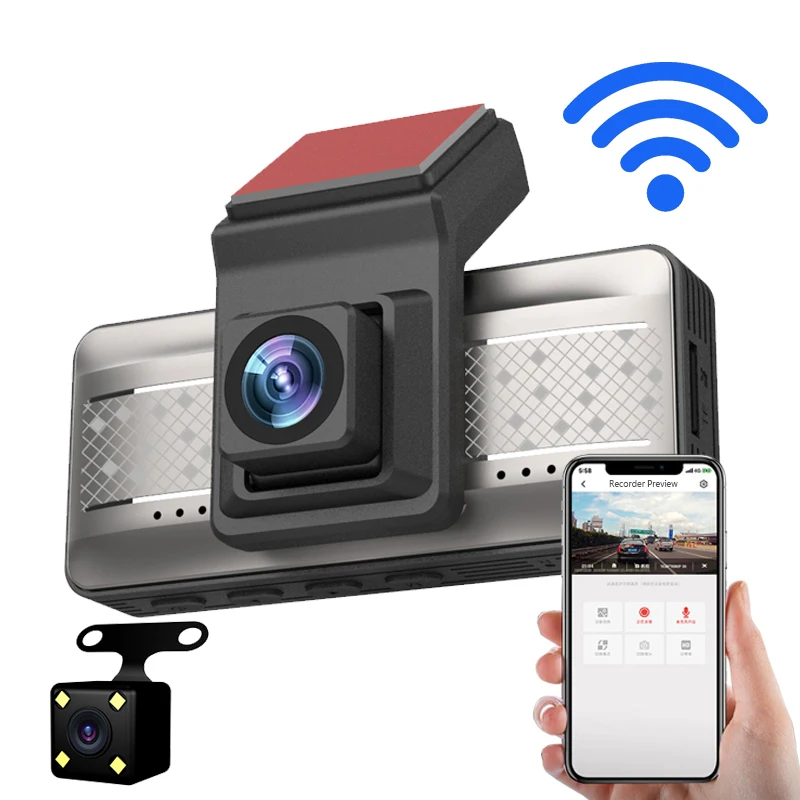 

WIFI Dash Cam Car DVR Camera Full HD 1080P Drive Video Recorder Registrator Auto Dashboard Dual Dashcam Black DVRs Box 2023