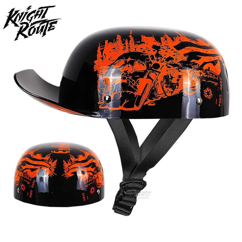 

Men's Motorcycle Helmet Vintage Moto Helmets For Motorcycles Women's Cafe Racer Motorbike Open Face Retro Half Helmet