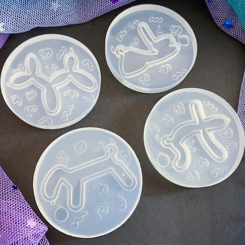 Подвеска в виде собаки с воздушным шаром форма из УФ-кристалла и эпоксидной смолы