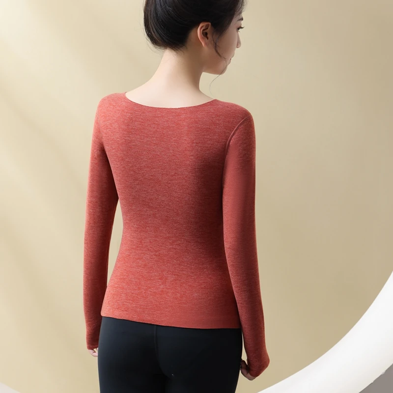 Thermal Underwear With Bra For Women Winter Thermo Lingerie Seamless Warm Lingerie Slimming Bottoming Top Thermo Clothes