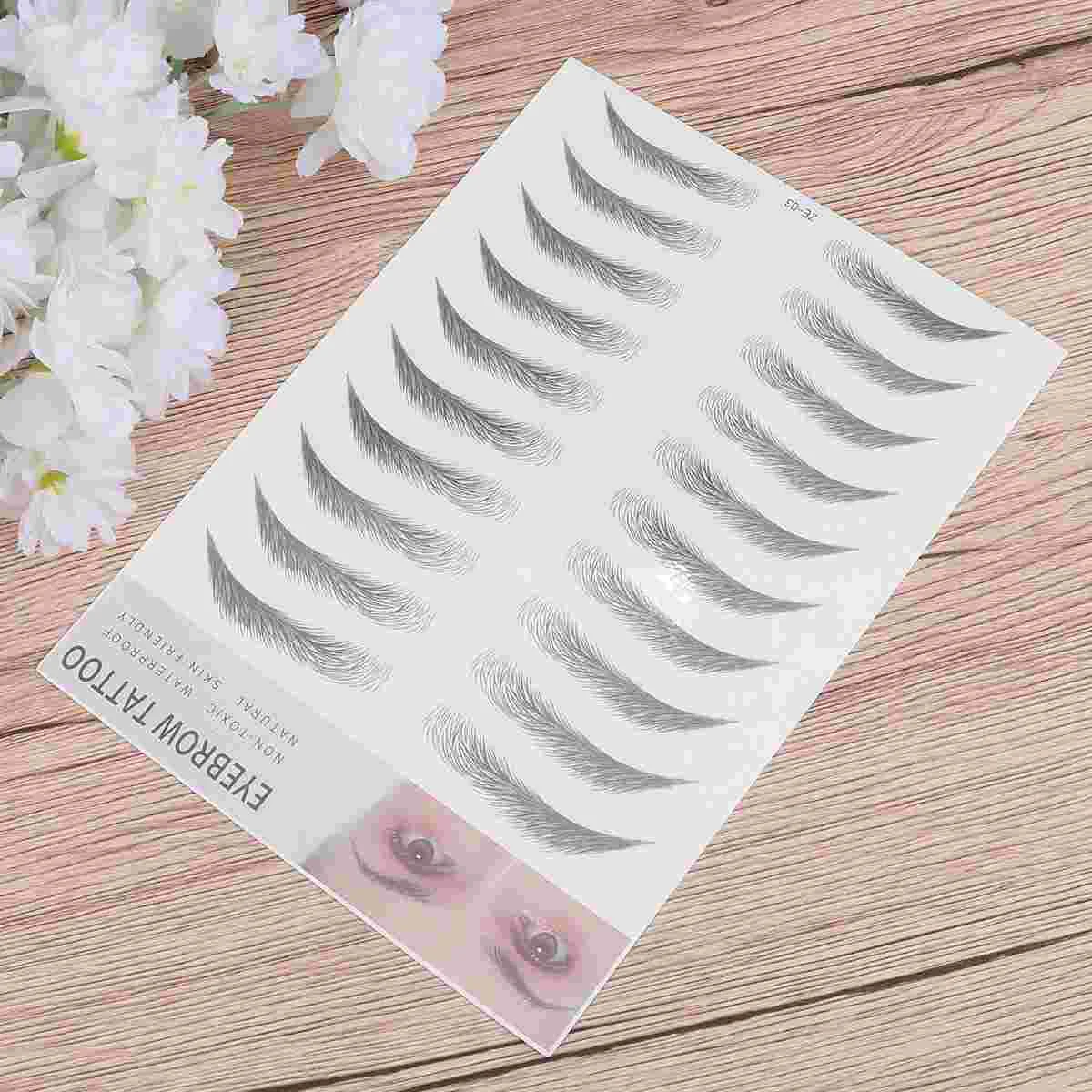 

2pcs 3D Hair- Tattoos Stickers Waterproof Transfers Stickers Tool for Men ( Type 3, Black )