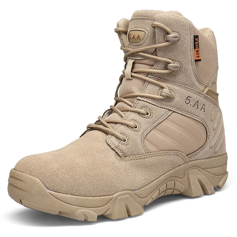 

2022 winter cross-border export high-top special service shoes delta tactical boots outdoor large size sand color training boots
