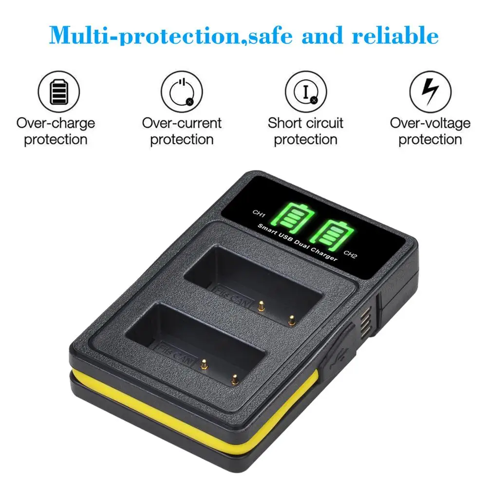 DuraPro 1180 мАч LP-E17 LP E17 батарея + светодиодный USB зарядное устройство с портом типа C
