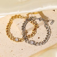 2022 new 18k gold cuban chain with zircon bracelet women viking pulsera diamonds hombre kpop luxury accessories jewelry gift