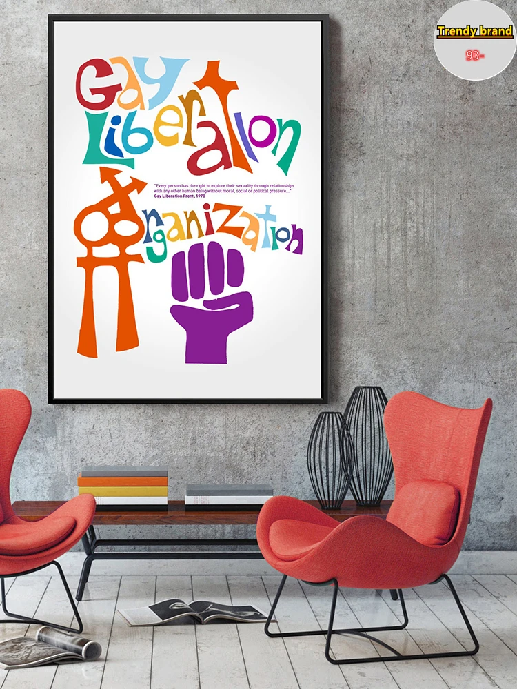 Картина на холсте Фронт Освобождения геев 1970 сек |