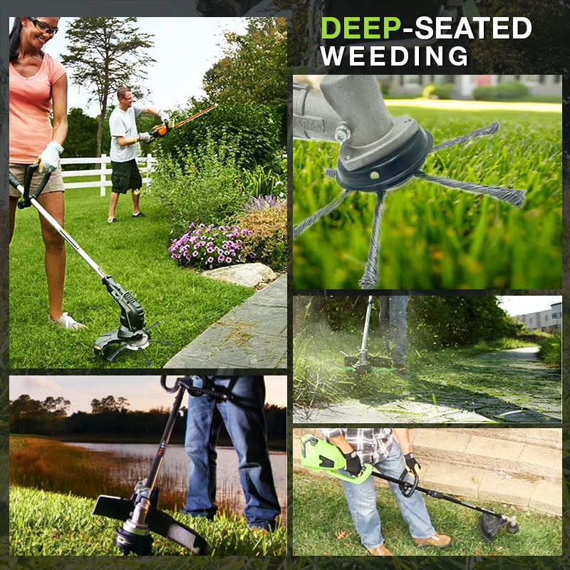 Головка триммера для травы из стальной проволоки 6 дюймов