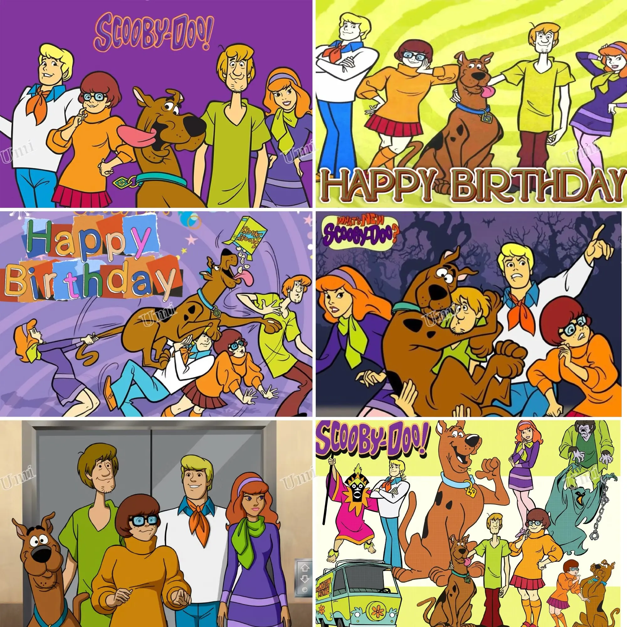 Мультфильм Ssc &amp oobY тематический фон собака дети любимые принадлежности для дня