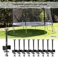10pcs trampoline screws galvanized steel jump stability tool 677mm nut inner hexagon spanner wo