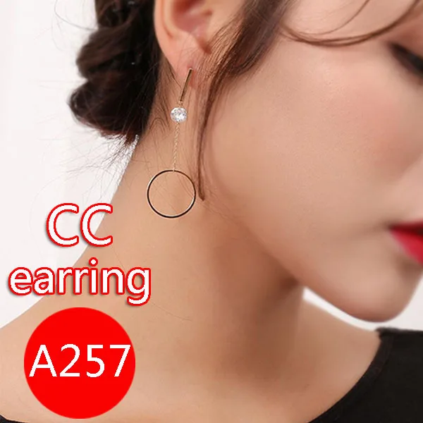 

A257 Fashion earrings personality retro high quality brand letter shape jewelry gift couple new