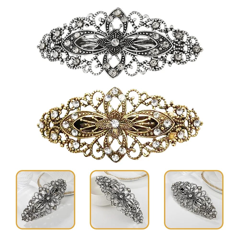 

Metal Clip Barrettes Women Thin Hair Vintage Aesthetic Accessories Clips Flower