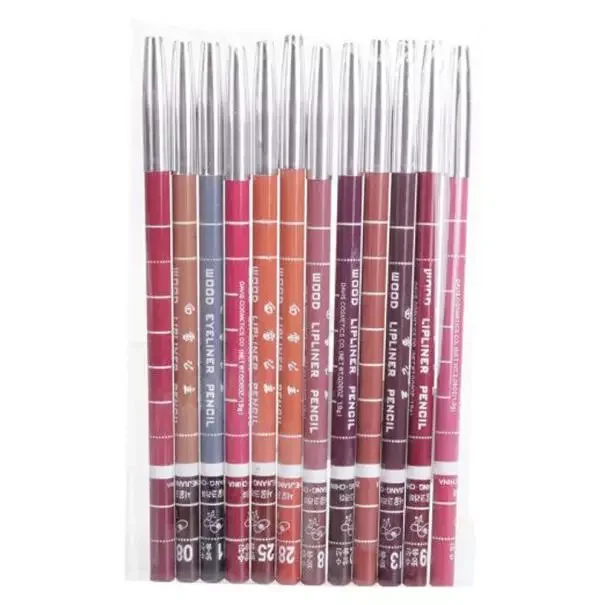 

NEW2023 Waterproof Women's 12pcs Liner Makeup Pencil Lipliner Set Lip Lipstick
