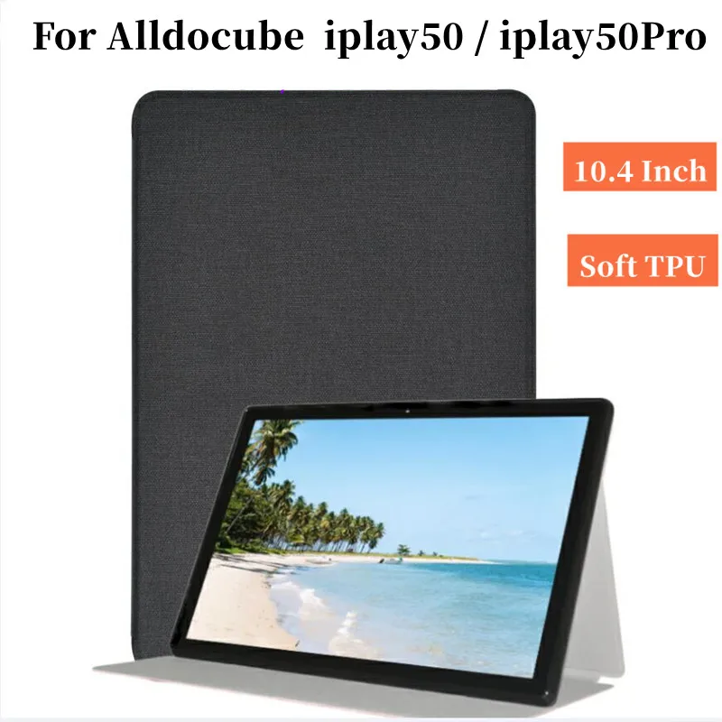 Ultra Thin Three Fold Stand Case For Alldocube iplay50 10.4inch Tablet Soft TPU Drop Resistance Cover For iplay50pro New Tablet