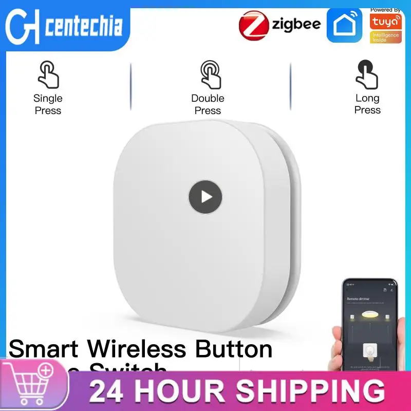 

2/3/5PCS Battery Powered Scene Switch Button Controller Waterproof Tuya Zigbee Long Press Dimming Switch Smart Home Foldable