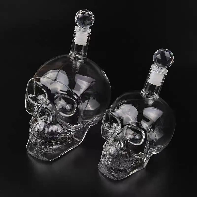 

Crystal Skull Head Shot Glasses of Wine Cup Whiskey Glass Bottle Vodka Cocktail Decanter Drinkware Double Walls Vasos De Cristal