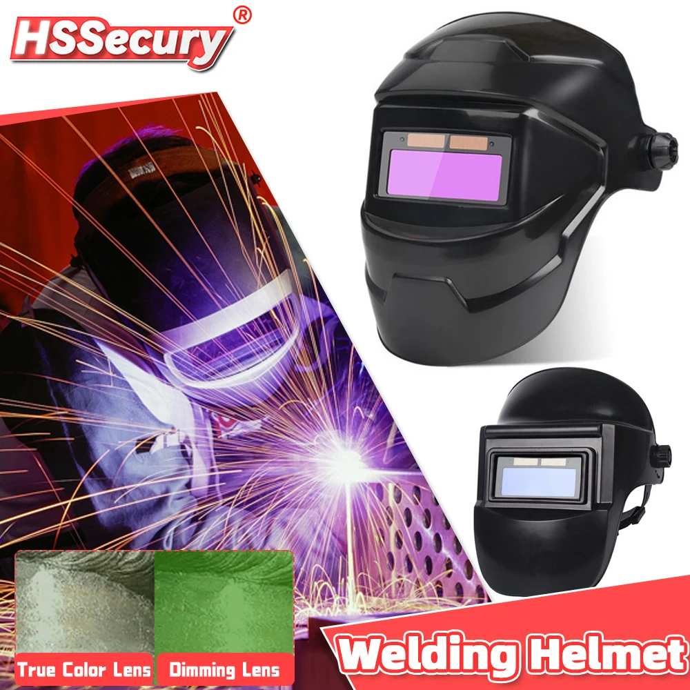 

Automatic Welding Helmet Solar Variable Light Adjustment Mask True Color Auto Darkening Arc Weld Grind Protect Dimming Glasses