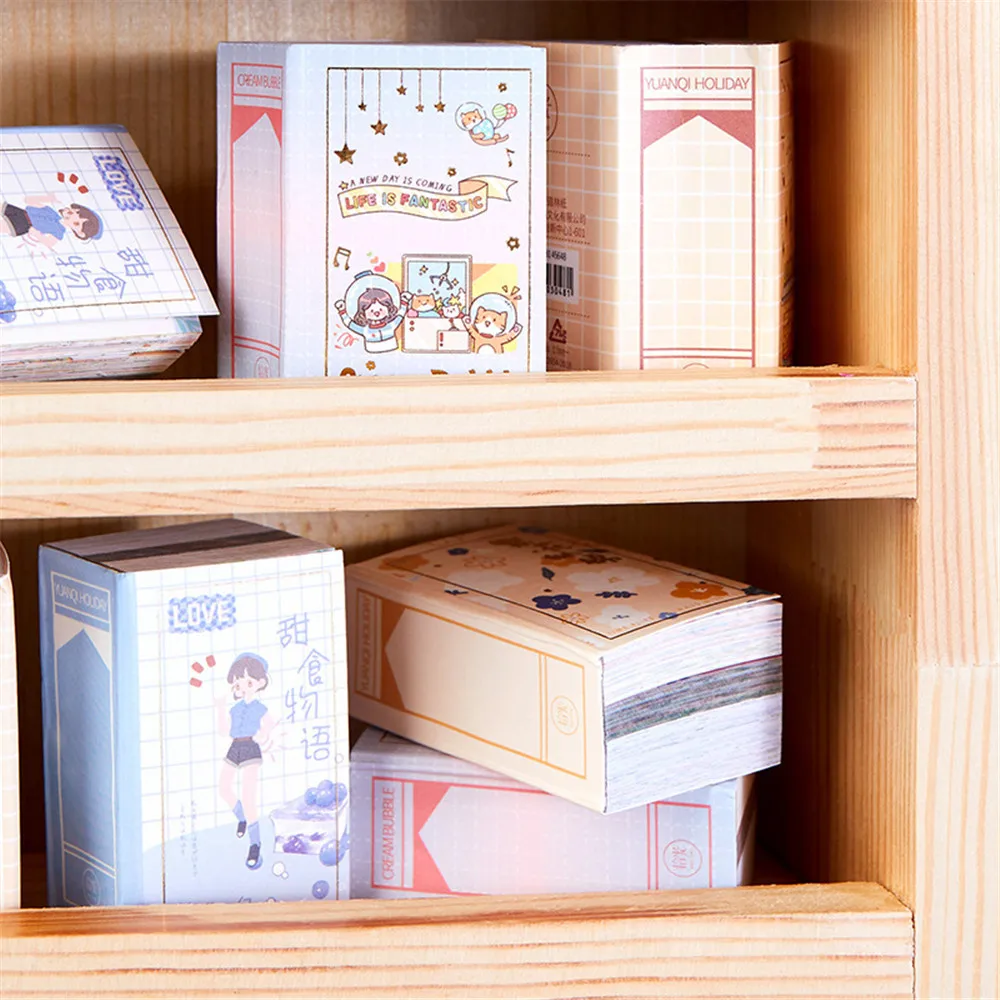 200sheets Cute Ins Style Material Paper Book DIY Scrapbooking Hand Account Memo Pads Planner Kawaii Decorations Craft | Канцтовары для