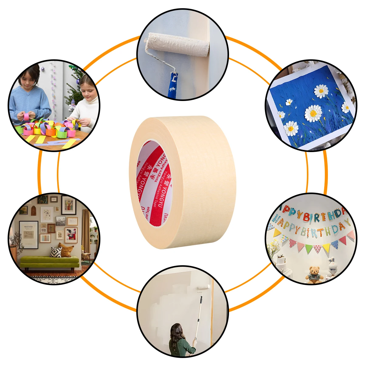Малярная лента высокой вязкости декоративная мебель обложки для книг подарочная