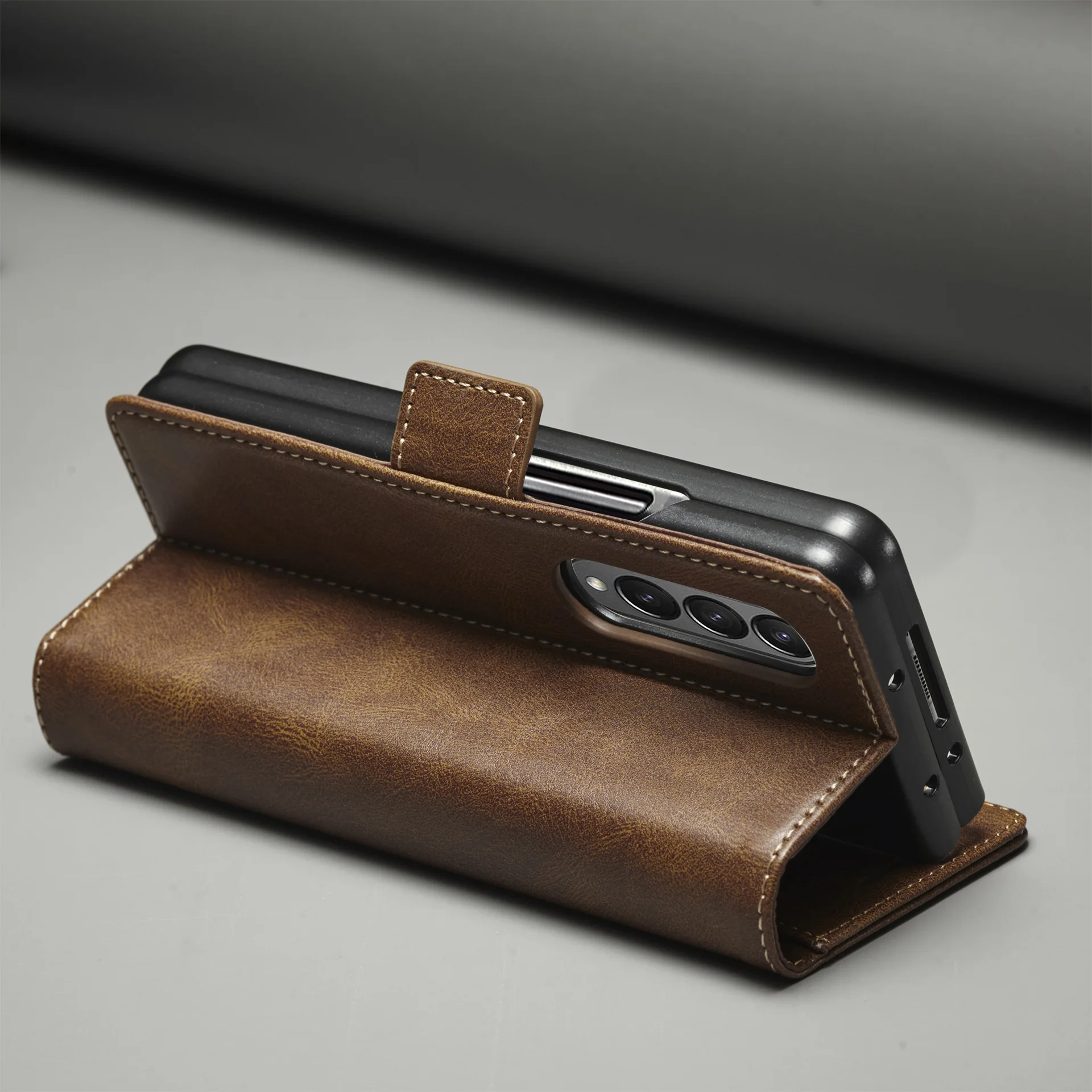 Складной кожаный чехол для Samsung Galaxy Z Fold 3 4 Fold4 Fold3 5G Магнитный защитный