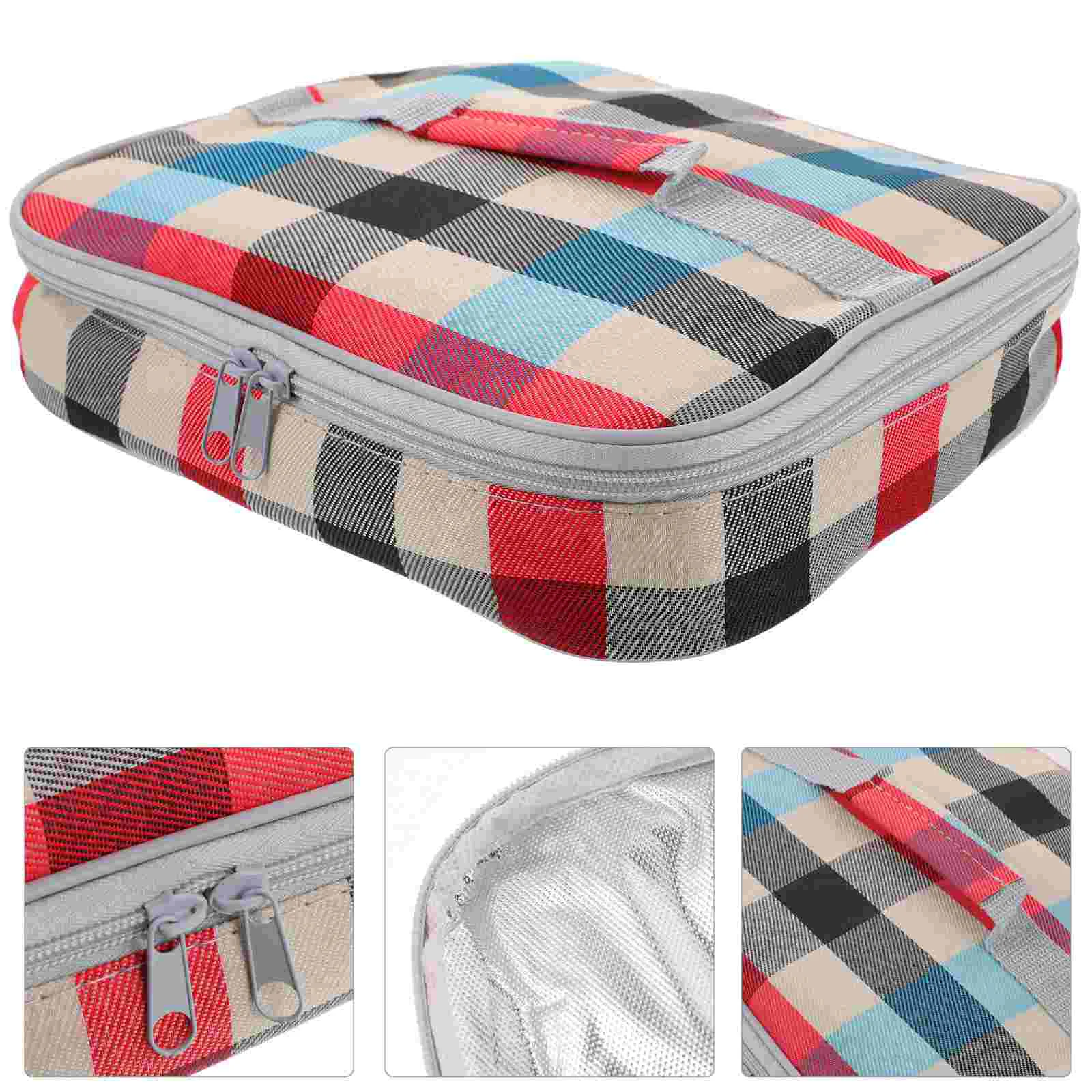 Square Lunch Bag Heat Preservation Women Mini Bento Box Cute Insulated Hot Camping Thermal Insulation Portable Small