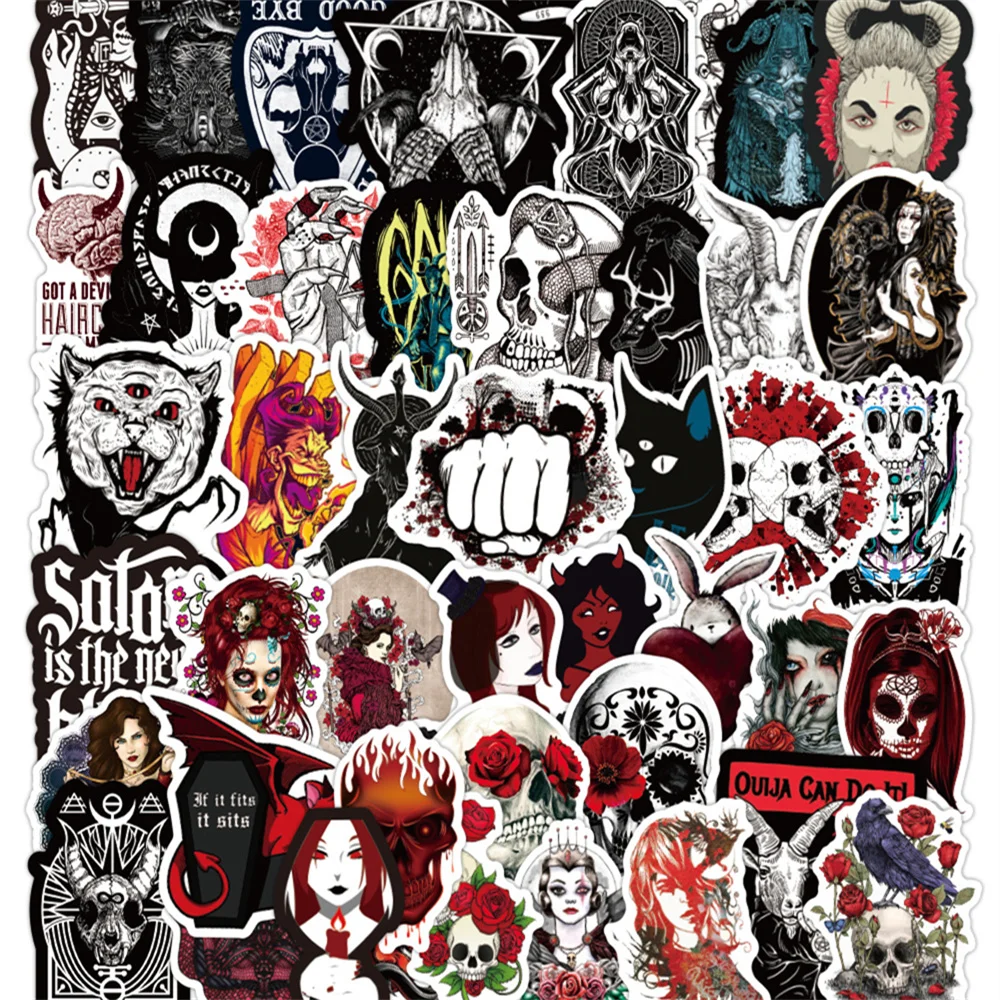 

Стикер Готический дьявол «сделай сам», декоративная Водонепроницаемая мультяшная креативная анимация для детей, компьютерного стола, автомобиля, стула, 10/30/50 шт.
