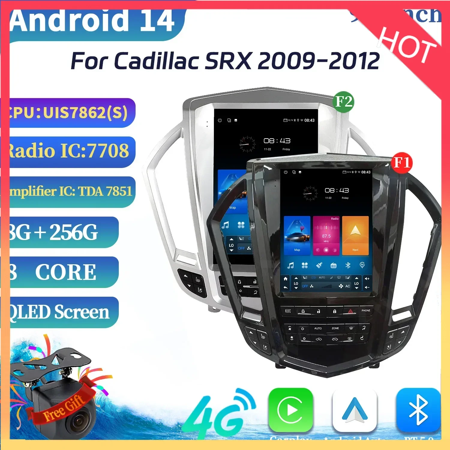 9 7-дюймовый Android автомобильный стерео радио мультимедийный видеоплеер для Cadillac SRX