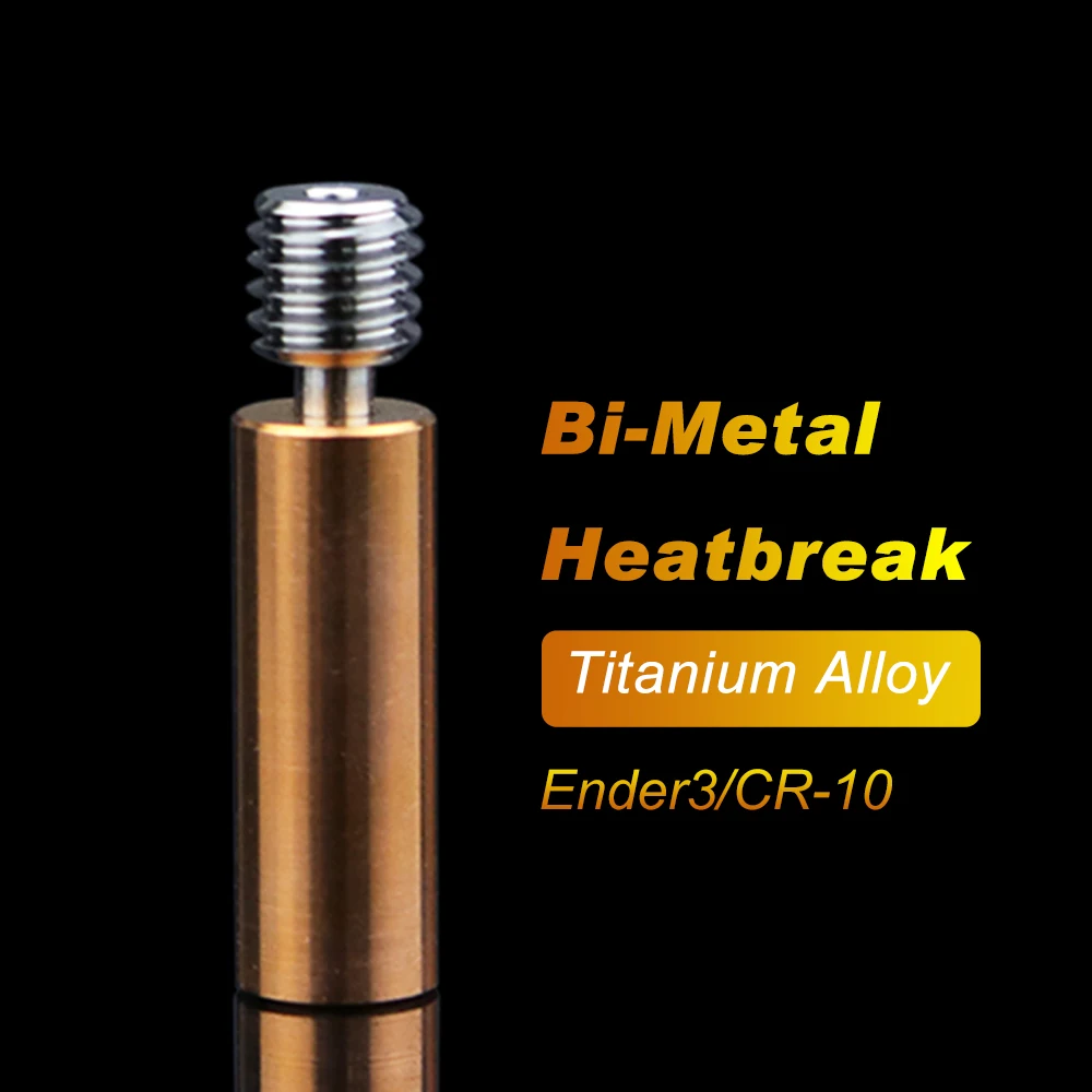 

Ender 3 CR 10 Throat Titanium alloy Bi-Metal Heatbreak For Ender-3 Ender 5 CR10 CR-10S 1.75mm Filament Smooth Heat break