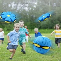 six lights flying ufo flat throw disc ball luminous toys outdoor fun garden beach game sports balls for children birthday gift