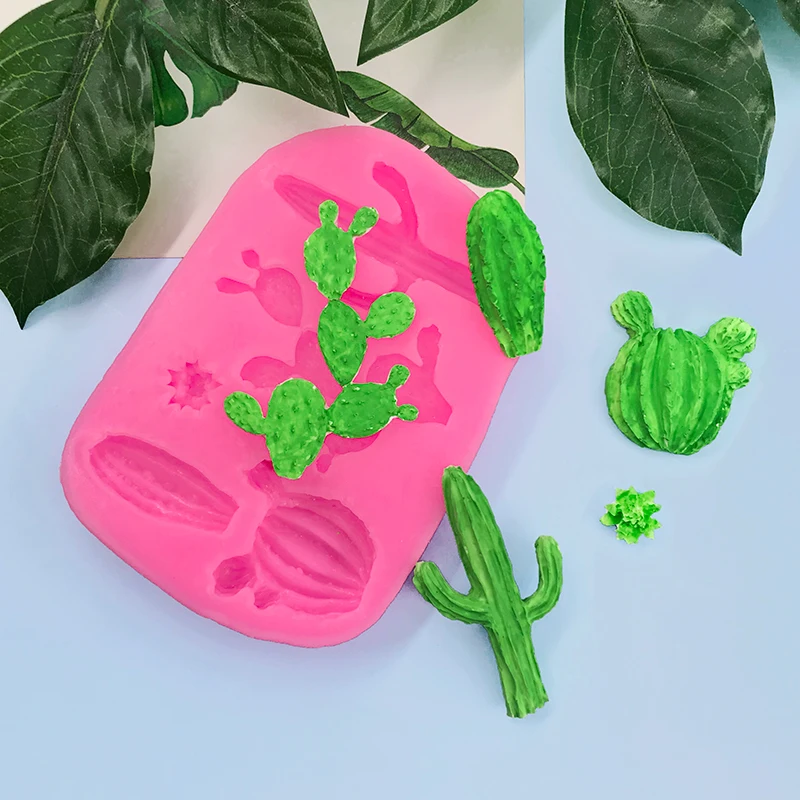 

Cactus Silicone Mold Sugarcraft Chocolate Cupcake Baking Mold Fondant Cake Decorating Tools