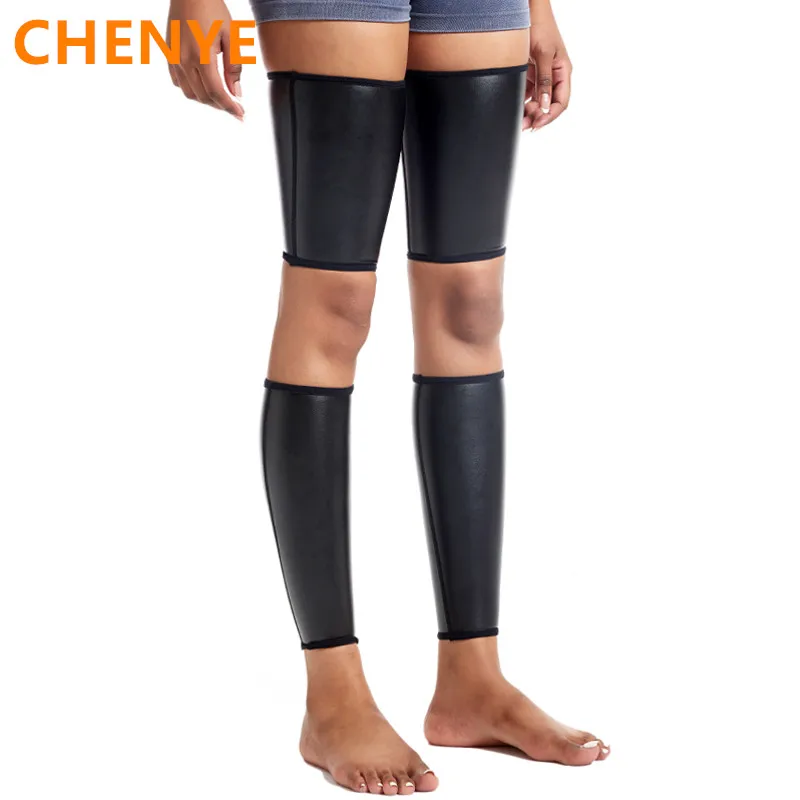 

Woman Body Shaper Faux Leather Slim Leg Sleeves Womens Thigh and Hamstring Slimmer Enhancer for Calf Sleeves Shapwear Set
