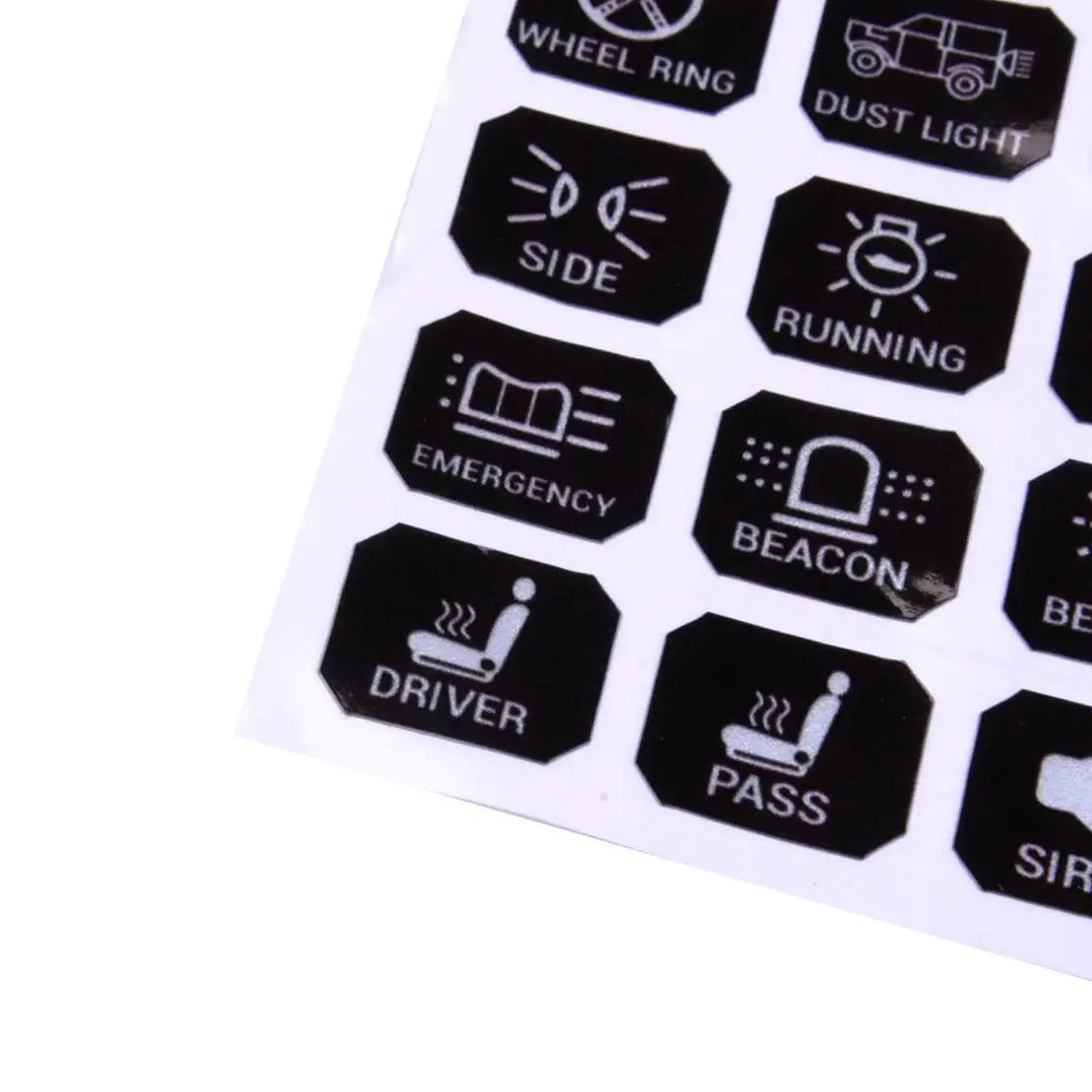 240 шт. наклейка на панель переключателя лампы для автофургона черный пластиковый