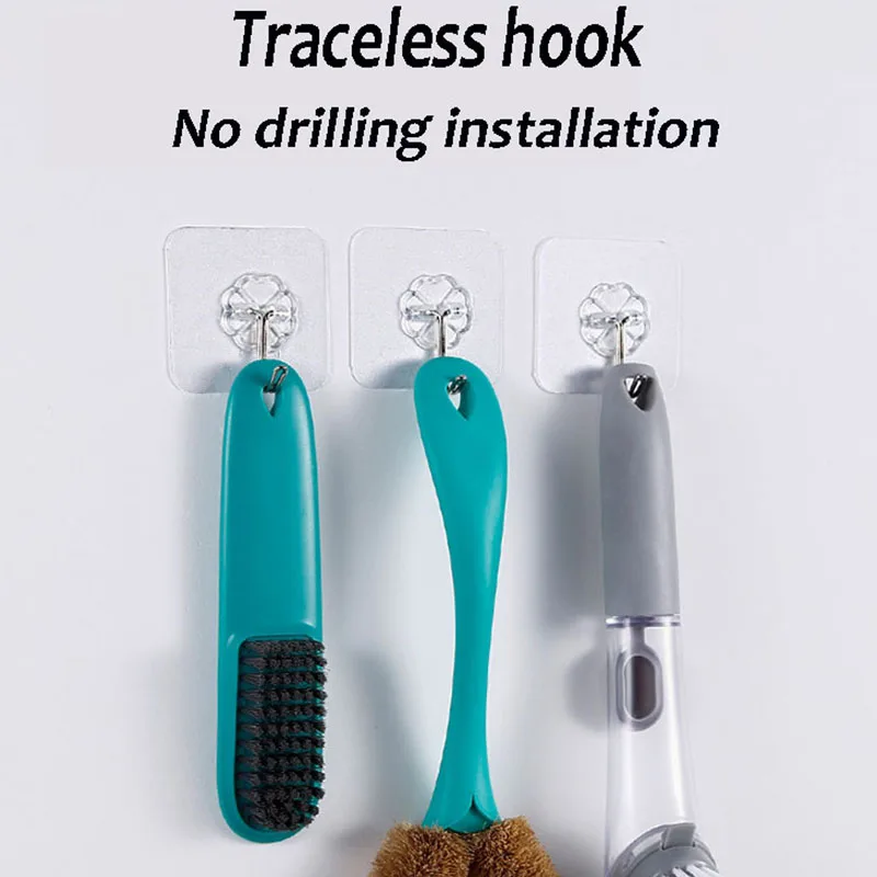 

Echo Home Transparent Adhesive Wall Hook Key Holder Kitchen Organizer Bathroom Accessories Kitchen Gadget Useful Things for Home