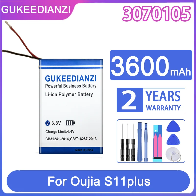 Сменный аккумулятор GUKEEDIANZI 3070105 (2 линии) 3600 мАч для Oujia S11 plus S11 plus мобильный телефон