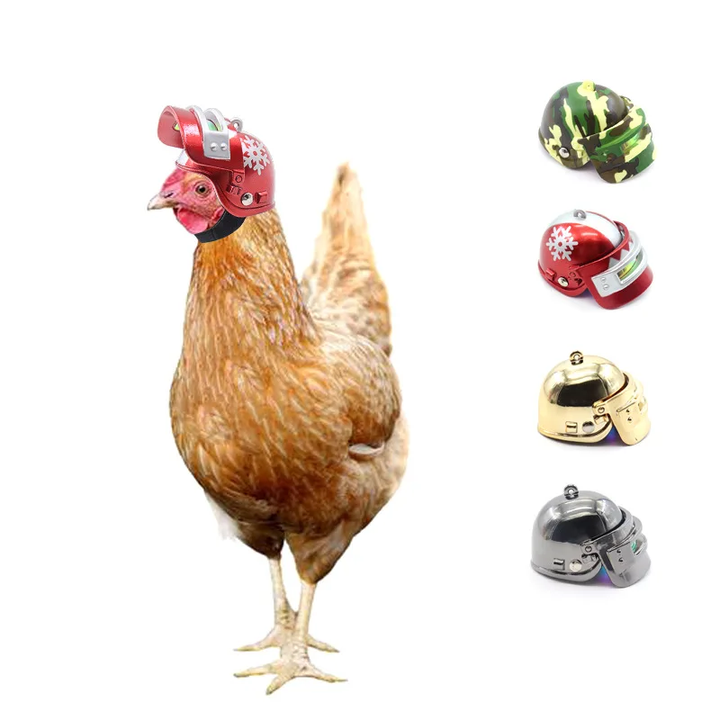 

18Types Chicken Helmet Cap Pet Protective Gear Sun Rain Protection Helmet Toy Bird Hen DIY Cartoon Character Small Pet Supplies
