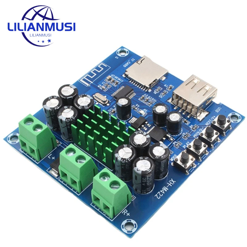 XH-M422 TPA3116D2 50W + 50W Bluetooth 4,0 модуль платы усилителя с Bluetooth U диском, TF-картой